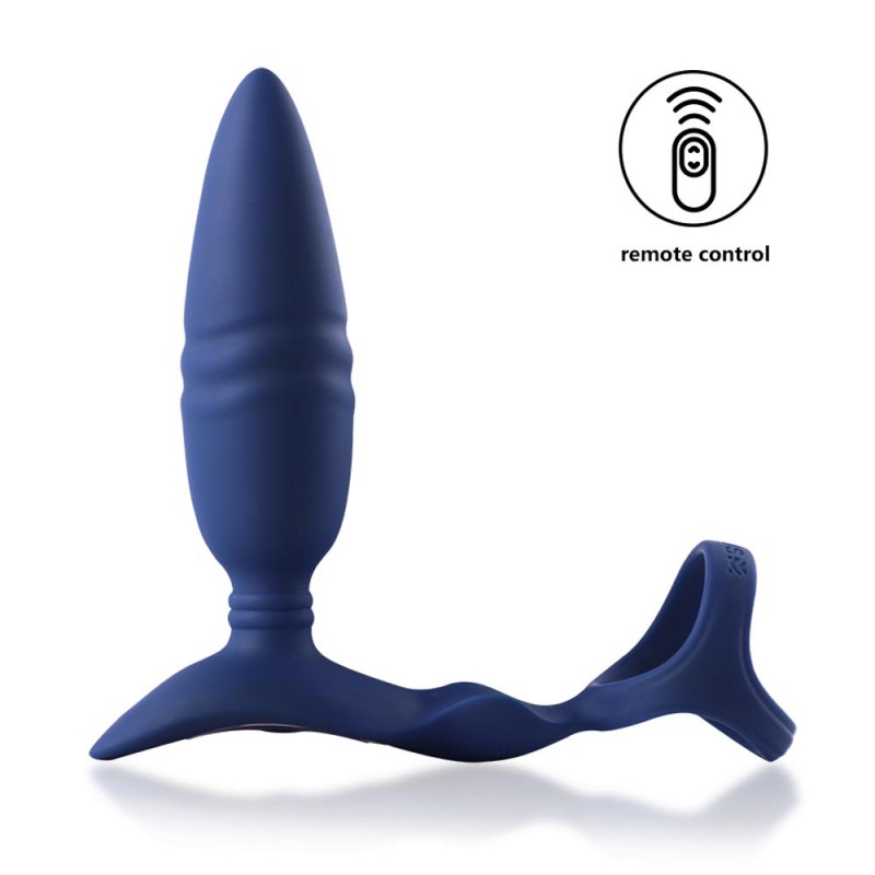 Arosum Ring’n’Rear Vibrating Thrusting Anal Plug with Remote2