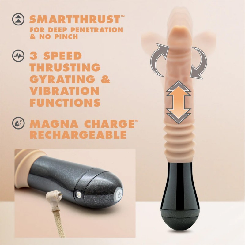 Vibrating Gyrating and Thrusting Dildo 3