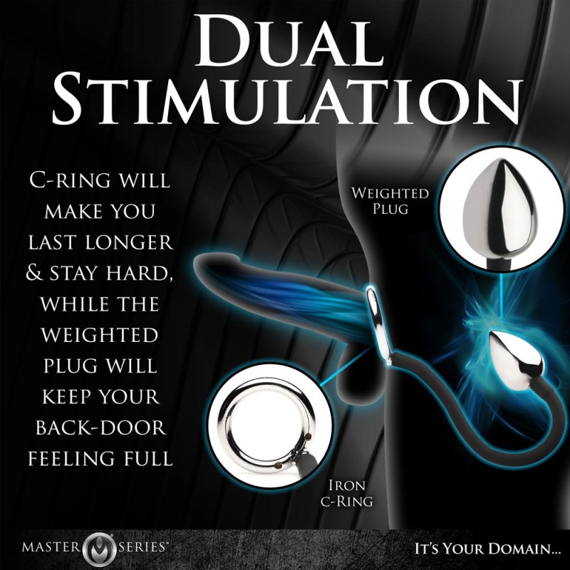 Plug Cock & Ball Ring With Anal Plug 7