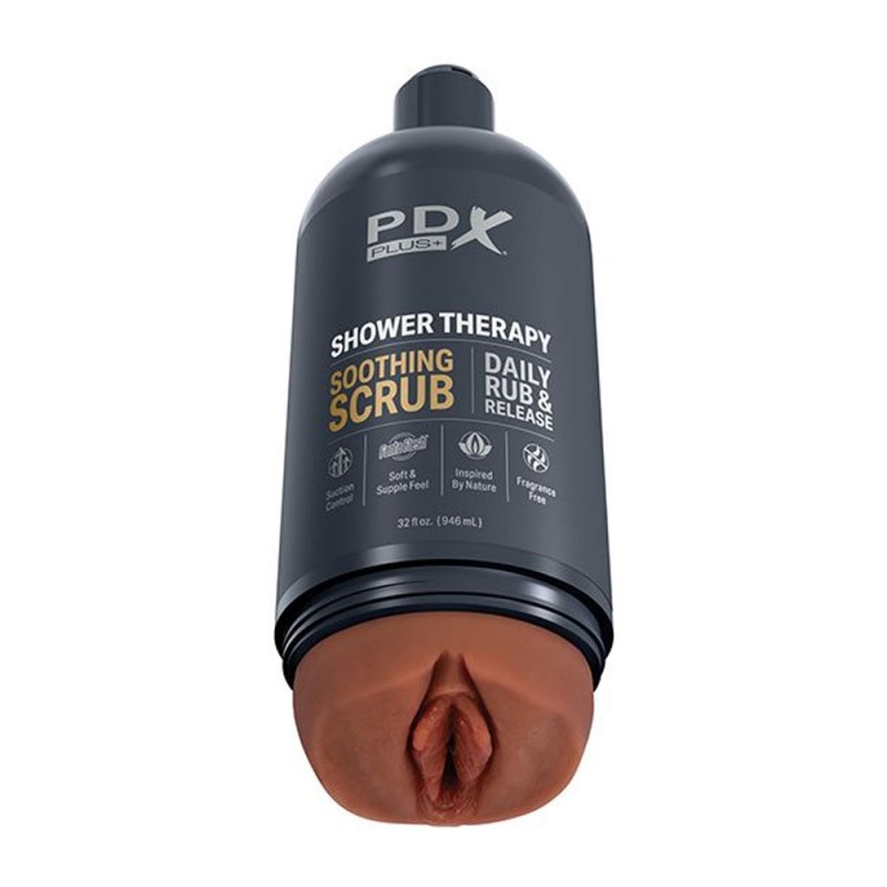 PDX Plus Shower Therapy Soothing Scrub with Adjustable Suction Cup