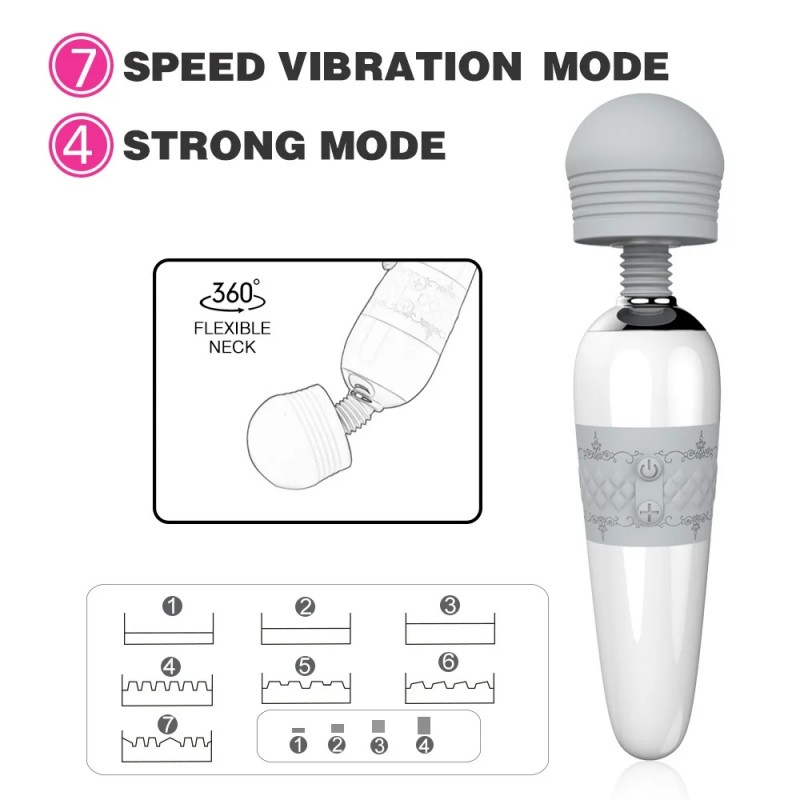 SHD SWAND AV Magic Wand Massager Clitoral Vibrator with 360° Flexible Head4