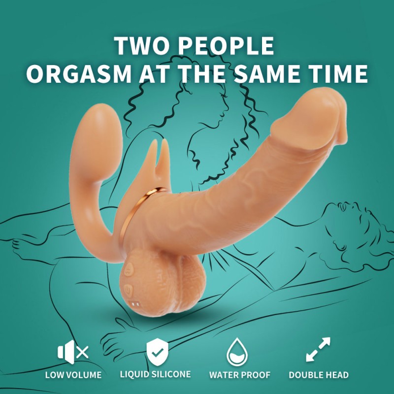 YEAIN Lesbian Wearable Telescopic Strapless Vibrating Dildo