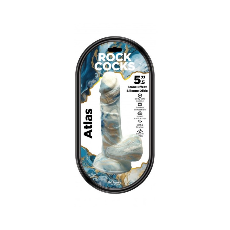 Rock Cocks - Atlas Marble Silicone Dildo 5.5 In with Suction Cup2