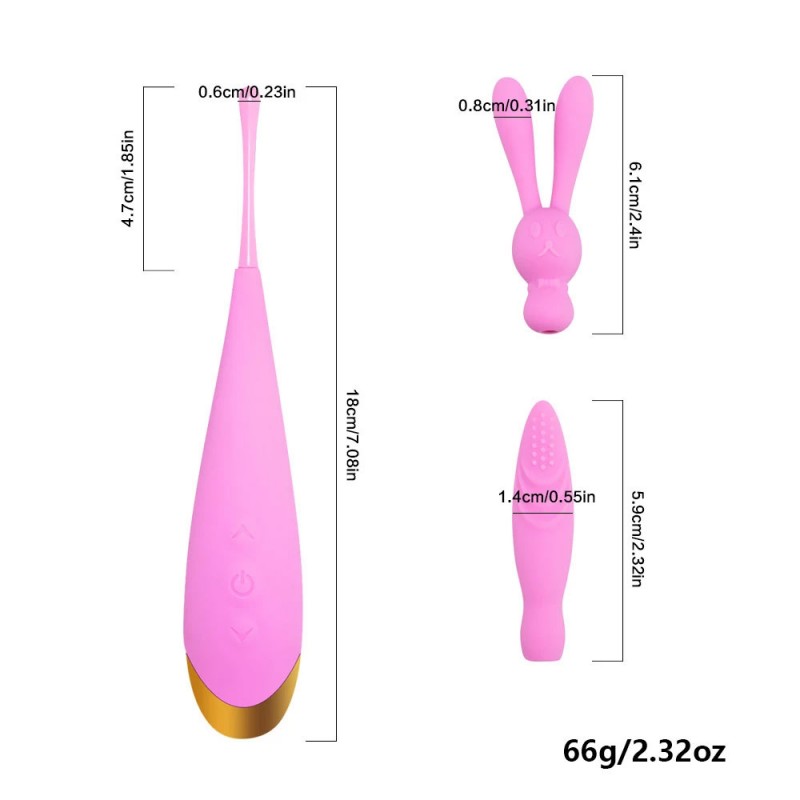 DIBE Clitoral G-Spot Vibrator with 2 Interchangeable Headgears5