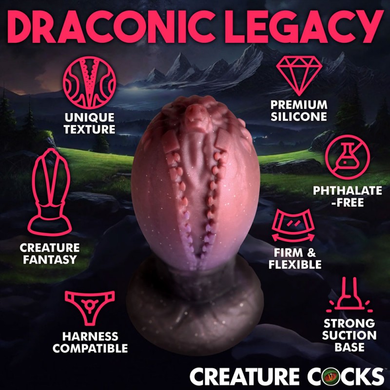 Creature Cocks Dragon Hatch Silicone Egg - Large 4