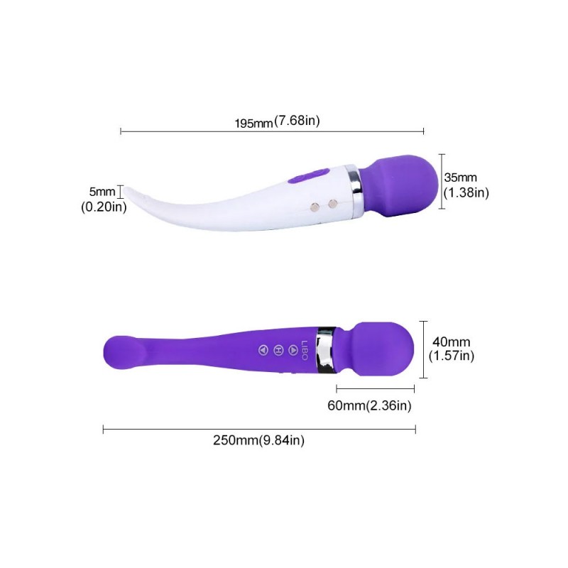 LIBO Double Ended AV Wand Vibrator Massager2