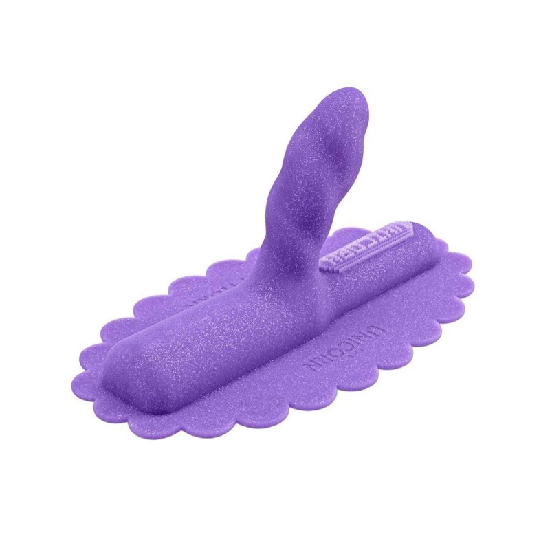 The Cowgirl Uni Horn Twisted Textured Silicone Rideable Dildo Pad3