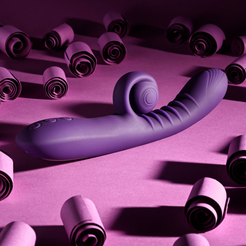 Evolved Novelties Curlicue Classic Rabbit Vibrator Spiral Protrusion Multi-Level Stimulation