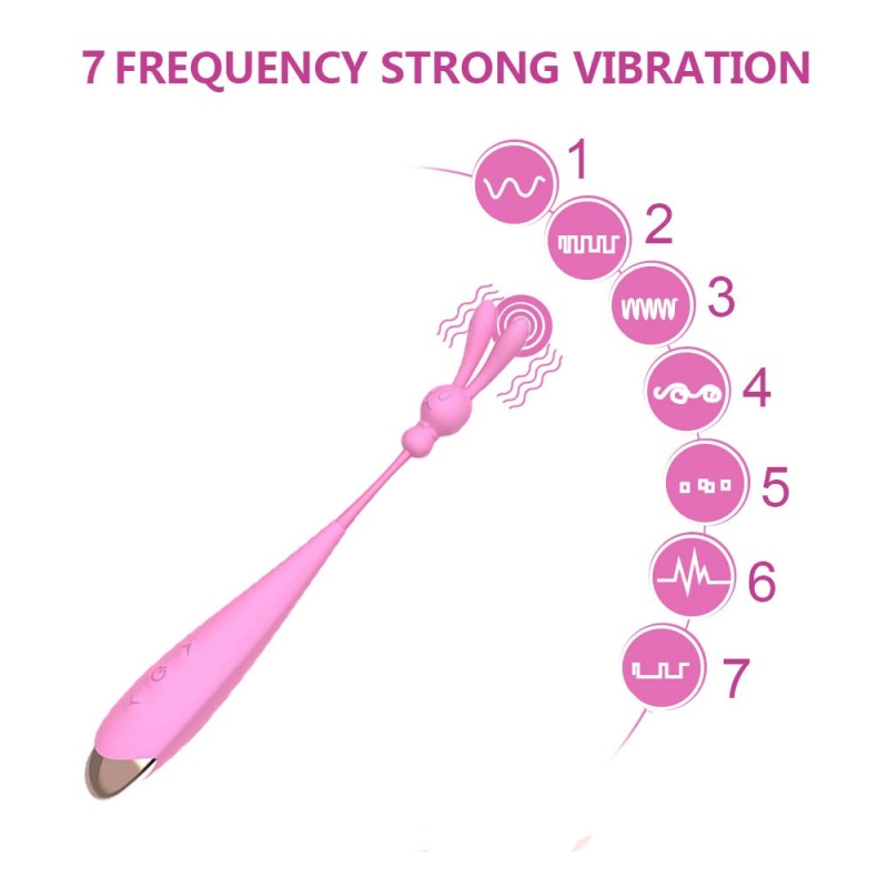 DIBE Clitoral G-Spot Vibrator with 2 Interchangeable Headgears2