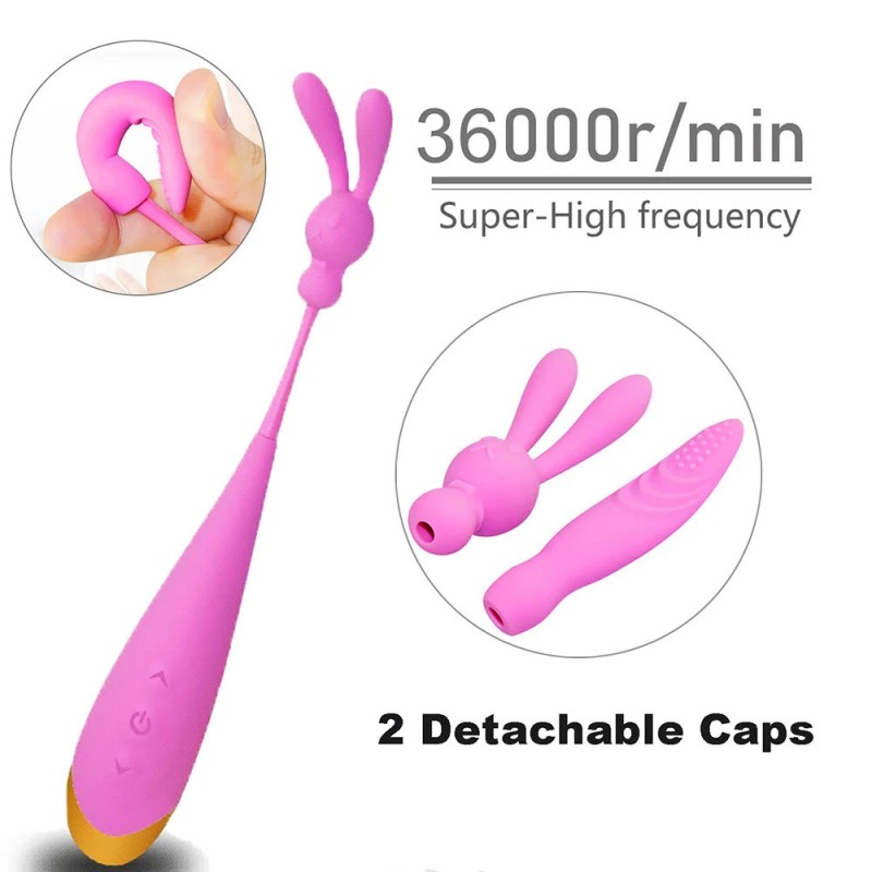 DIBE Clitoral G-Spot Vibrator with 2 Interchangeable Headgears3