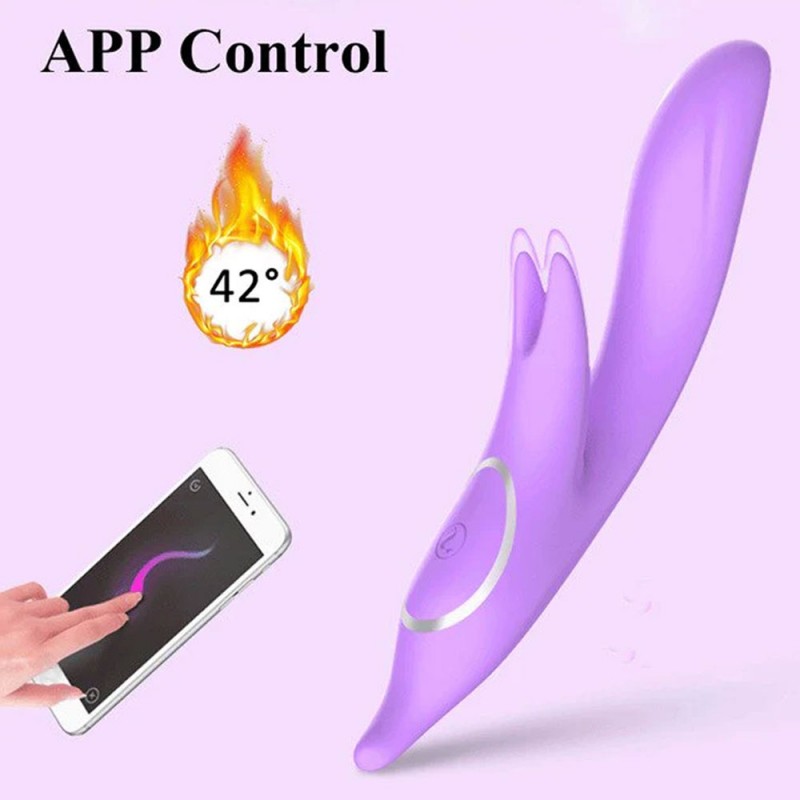 LIBO G-Spot Massager Silicone Rabbit Vibrator with Heating & App Control10
