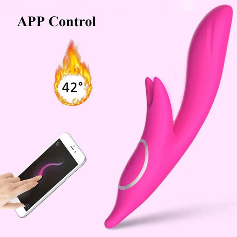 LIBO G-Spot Massager Silicone Rabbit Vibrator with Heating & App Control9