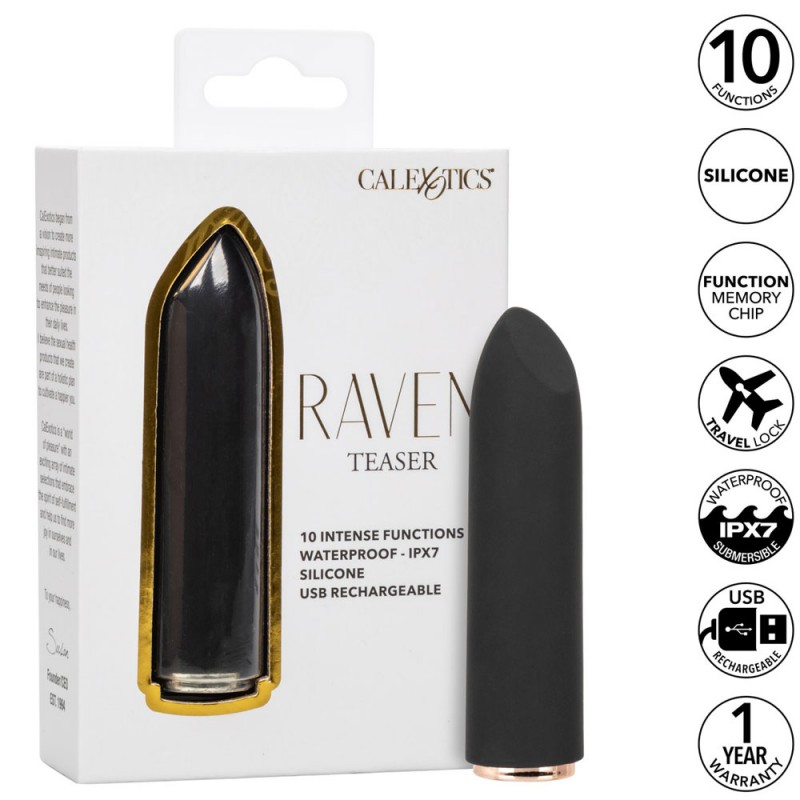 CalExotics Raven Teaser Silicone Bullet Vibrator5