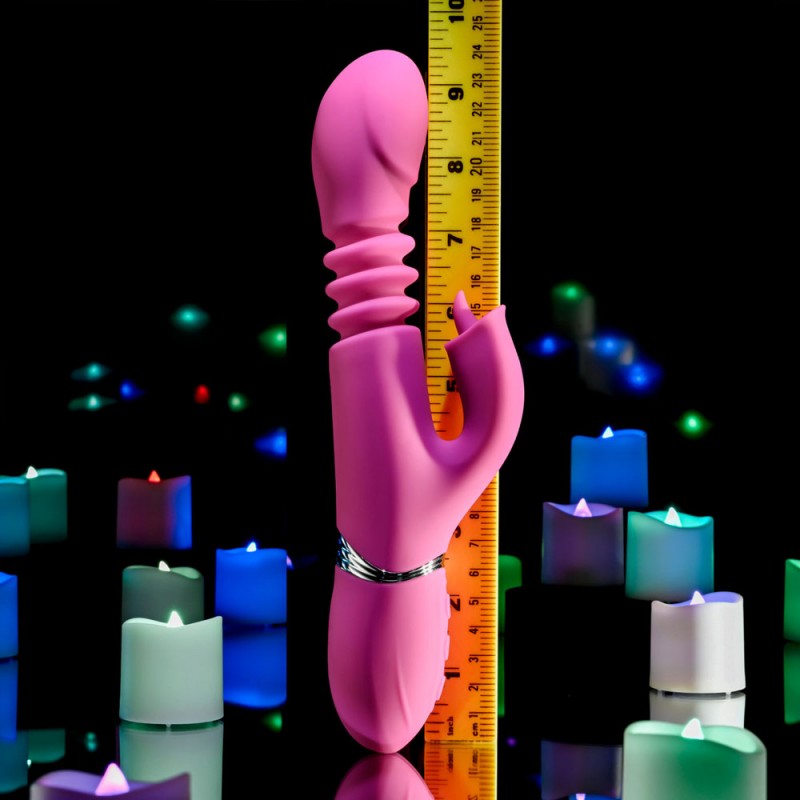 Evolved Novelties Pink Dragon Rabbit Vibrator with Tongue Licking4