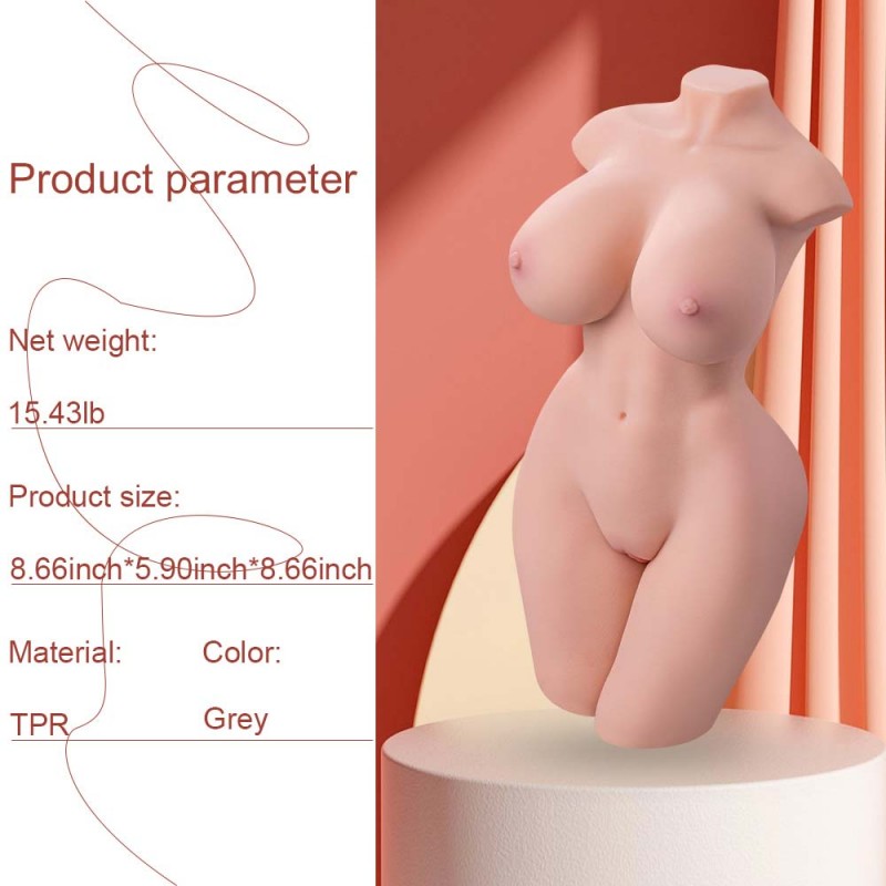 15LB Sex Doll Male Masturbator Torso Doll with Realistic Boobs Vagina Ass4