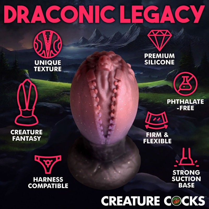 Creature Cocks Dragon Hatch Silicone Egg - XL 4