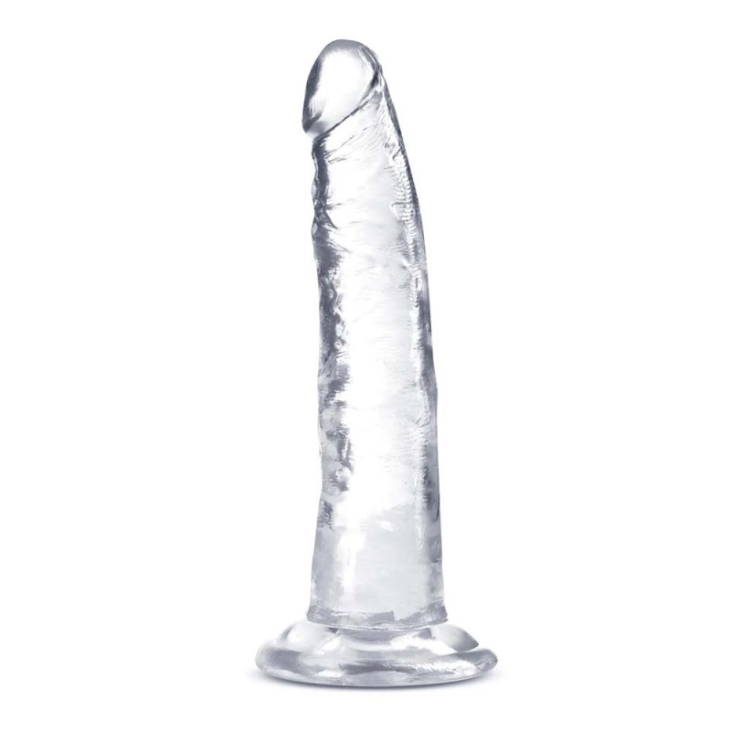 Blush B Yours Plus Realistic G-Spot Clear 7.5In Dildo with Suction Cup