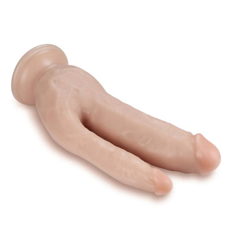 Blush Dr. Skin DP Cock Realistic Dual Dildo with Suction Cup4