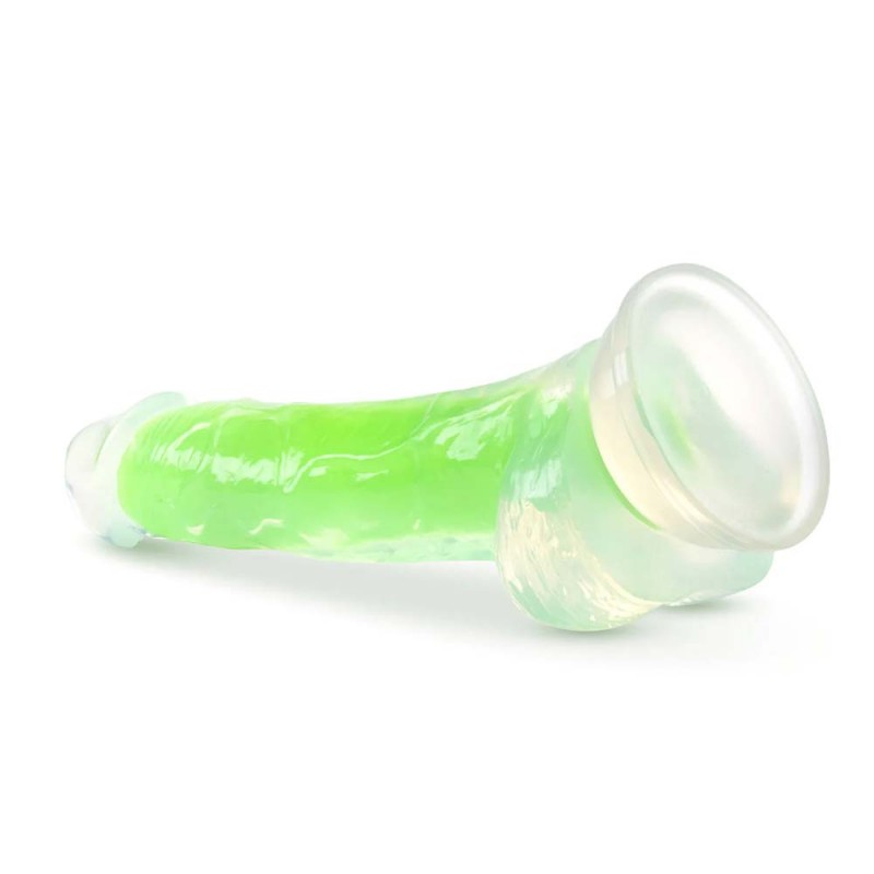 Neo Elite Glow In The Dark Viper 7.5 In Silicone Dildo Neon Green