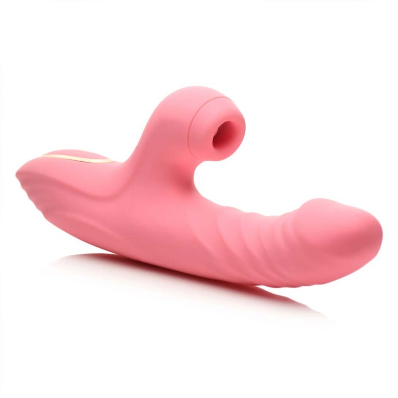 Shegasm Candy-Thrust Silicone Thrusting and Sucking Rabbit Vibrator