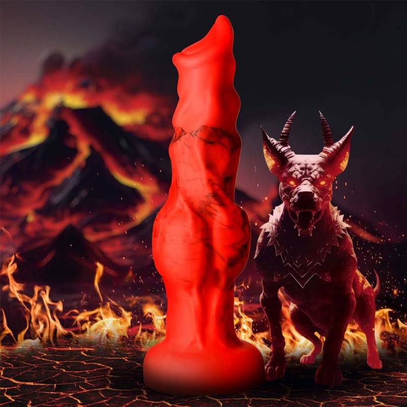 Creature Cocks Fire Hound Fantasy Silicone Medium Dildo