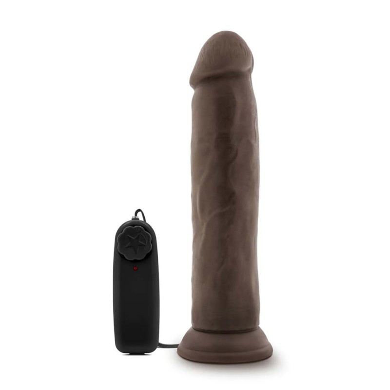 Blush Dr. Skin Realistic black 9.5" Remote Control Vibrating Dildo