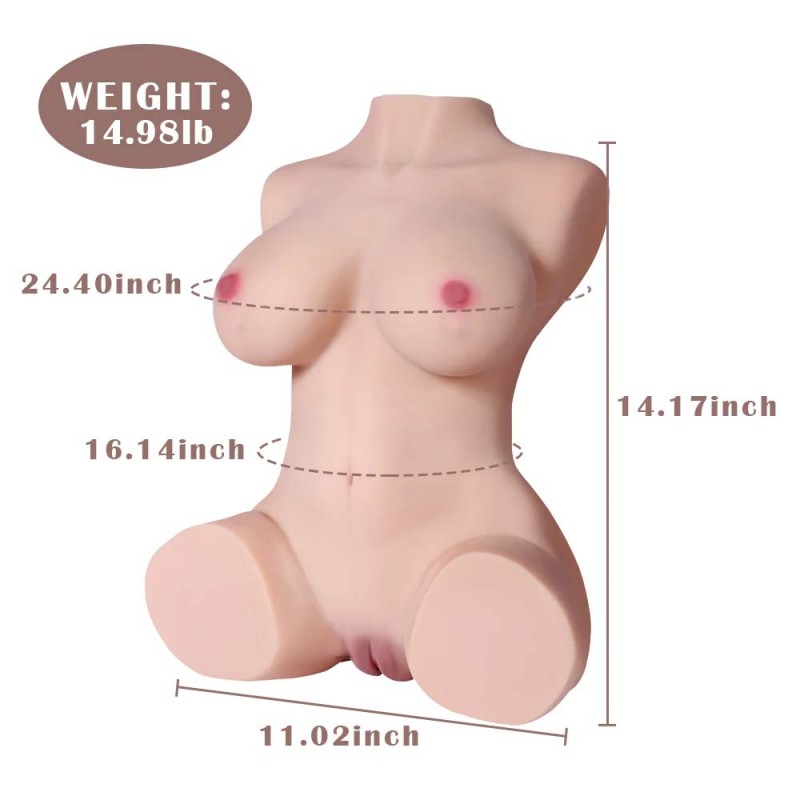 14.98LB Torso Masturbator 3 in 1 Sex Doll with Lifelike Boobs Pussy Ass7