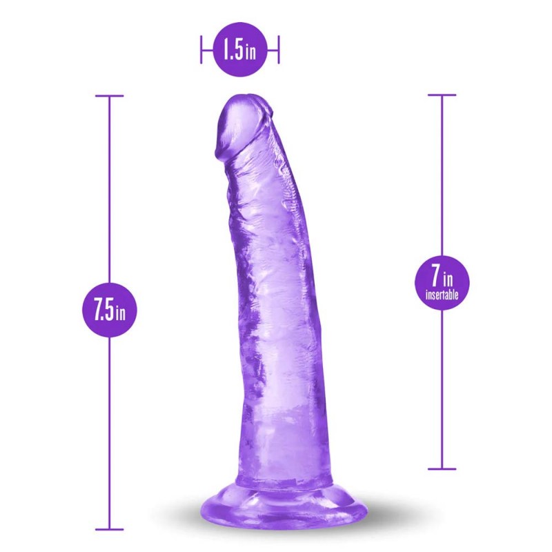 Blush B Yours Plus Realistic G-Spot Purple 7.5-Inch Long Dildo