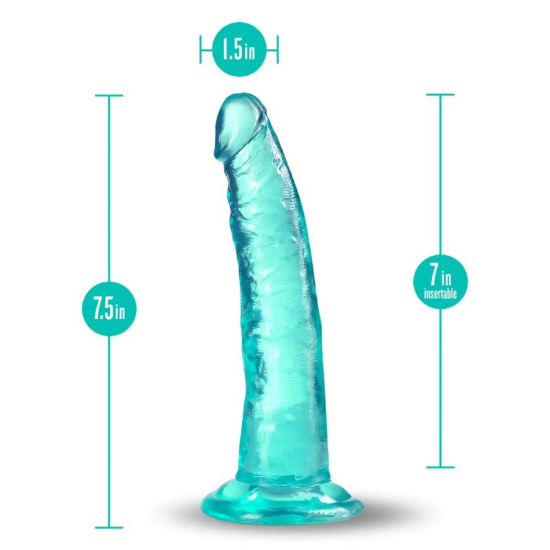 Blush B Yours Plus Realistic 7.5-Inch Clear Dildo With Suction Cup