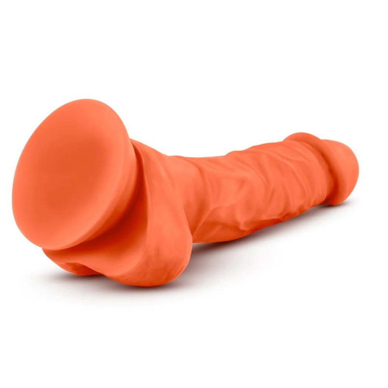 Blush Neo Elite Orange 7.5 Inch Silicone Dual Density Suction Cup Dildo4