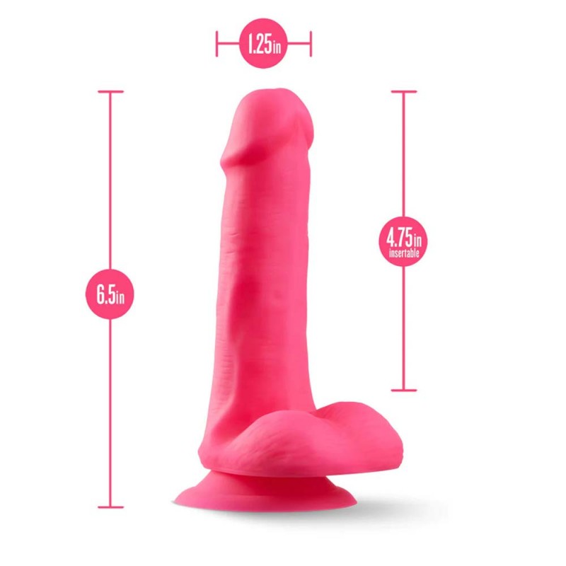 Blush Neo Elite Pink 6.5 Inch Long Suction Cup Dildo4