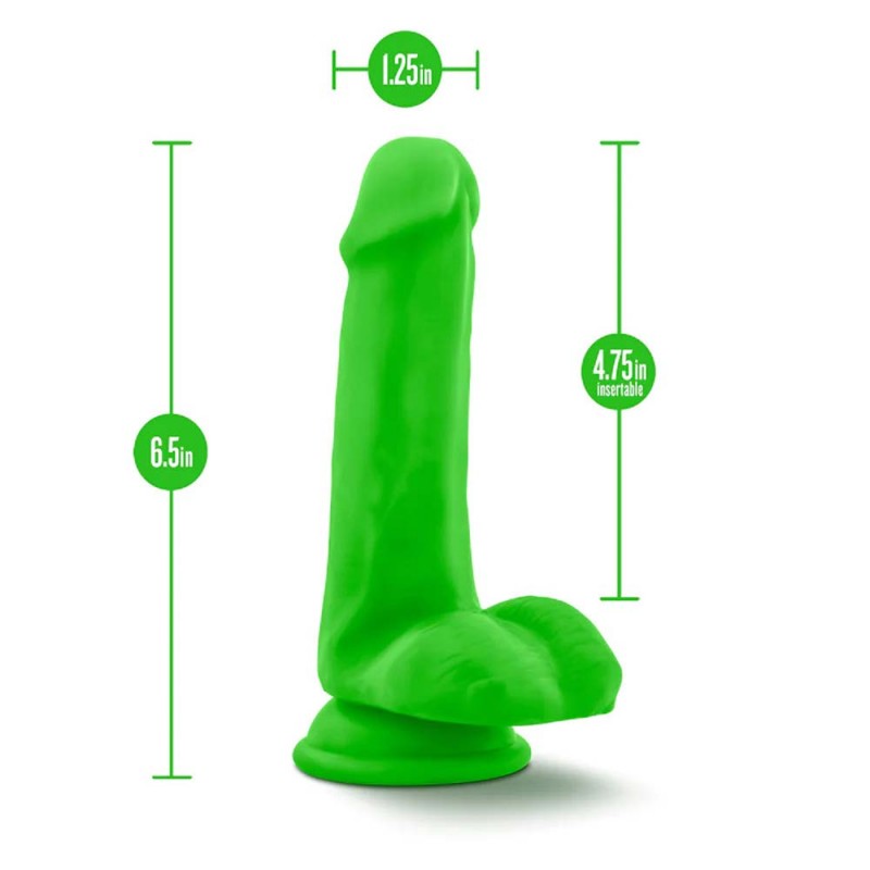 Blush Neo Elite Green 6.5 Inch Silicone Dildo4