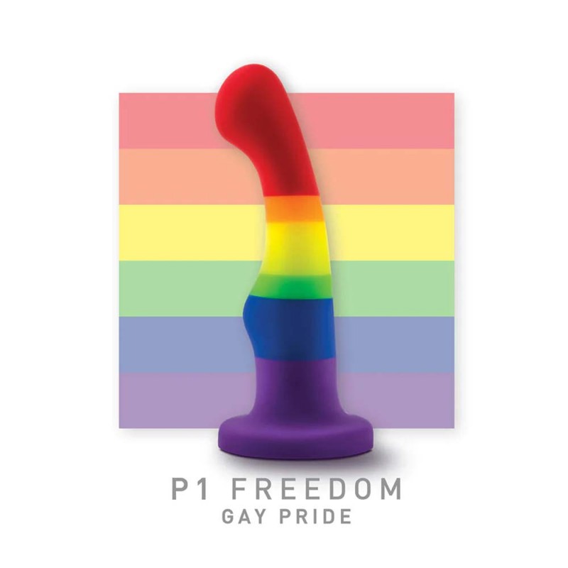 Blush Avant Pride Freedom P1 Artisan 6 Inch Curved Silicone Dildo