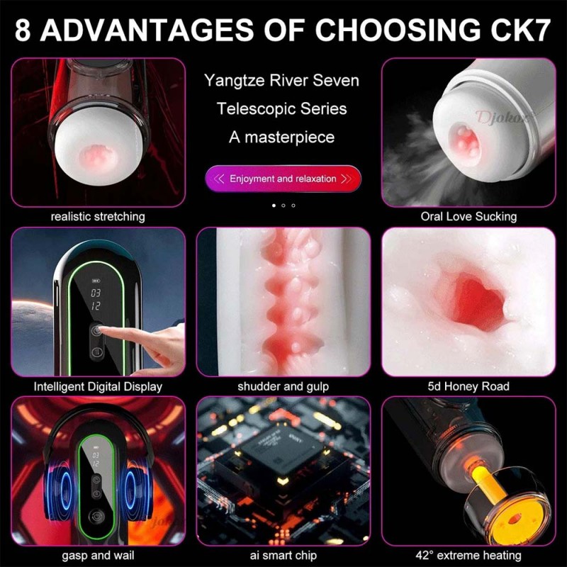 LCD Telescopic Automatic Sucking Simulation Oral Sex Intelligent Heating