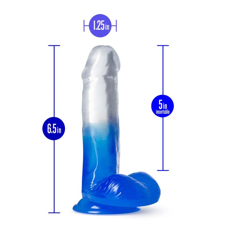 Blush B Yours Stella Blue Realistic 6.25In Dildo with Suction Cup