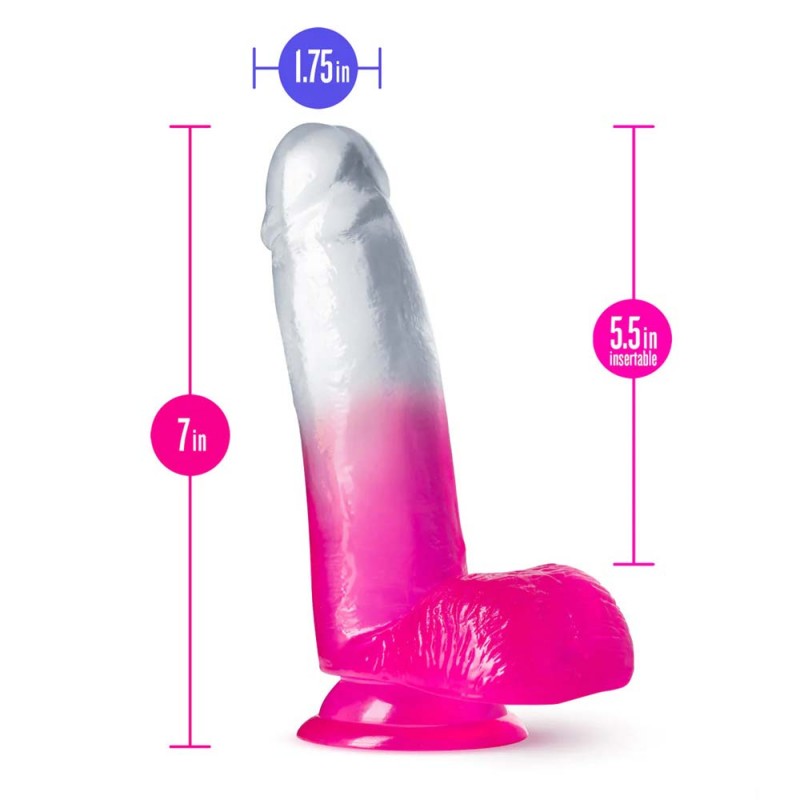 Blush B Yours Sugar Magnolia Fuchsia 6.75 in Dildo with Suction CupBlush B Yours Sugar Magnolia Fuchsia 6.75 in Dildo with Sucti