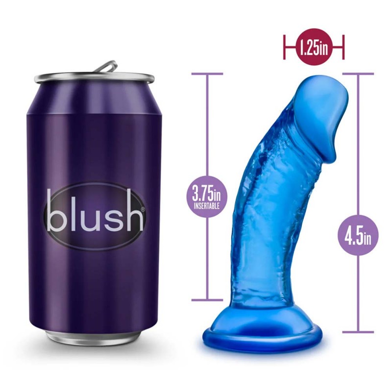 Blush B Yours Sweet N' Small Realistic Blue 4.5 Inch Dildo