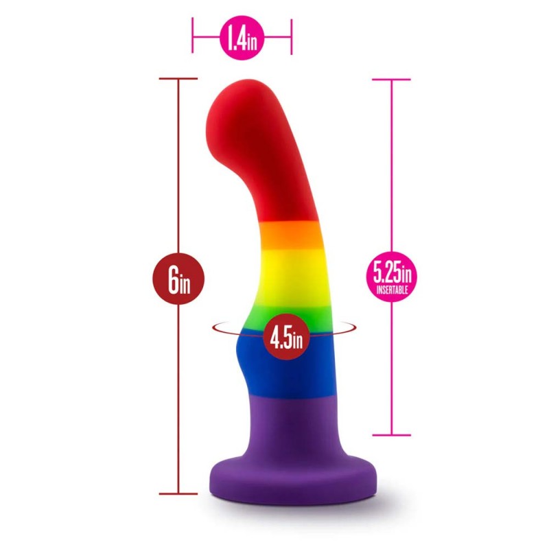 Blush Avant Pride Freedom P1 Artisan 6 Inch Curved Silicone Dildo