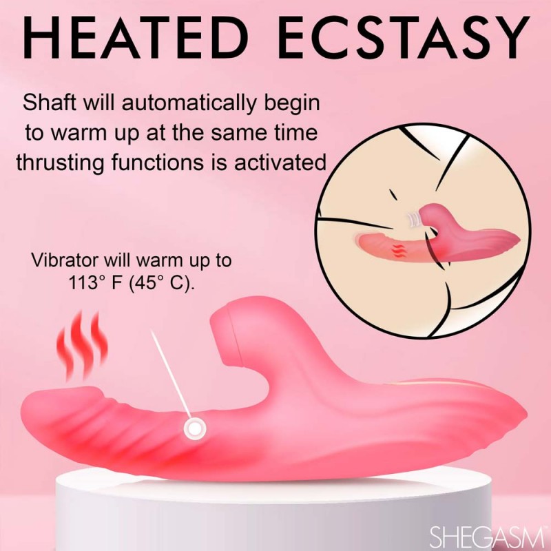 Shegasm Candy-Thrust Silicone Thrusting and Sucking Rabbit Vibrator