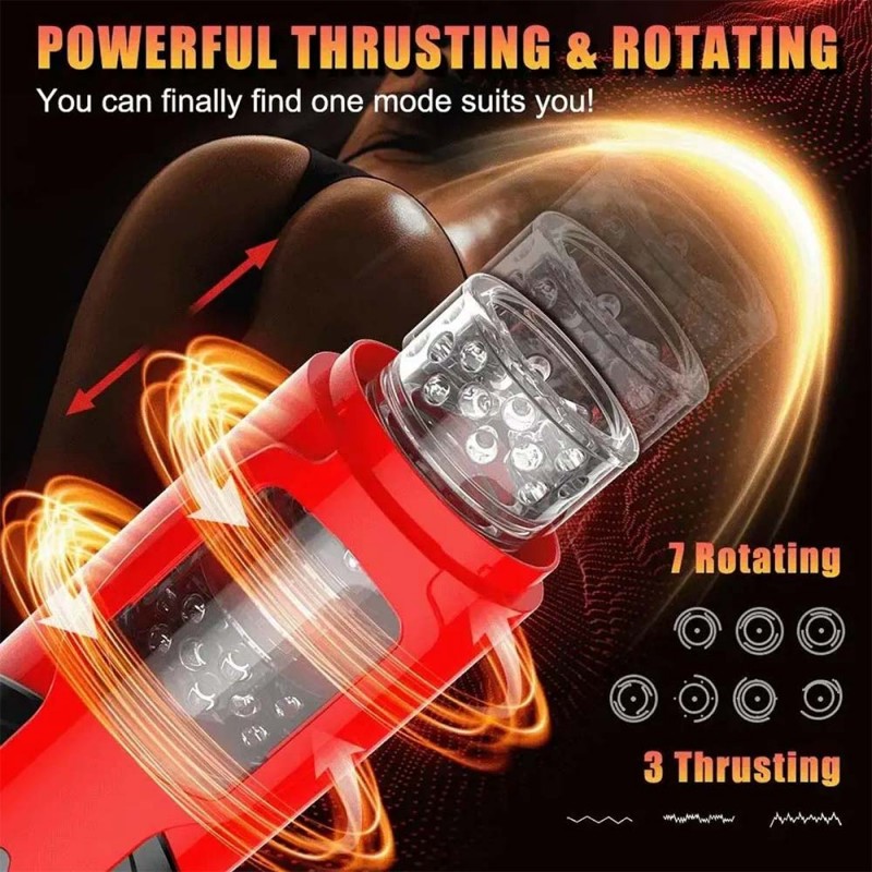 Thrusting Rotating Automatic Male Masturbator with Suction Cup4