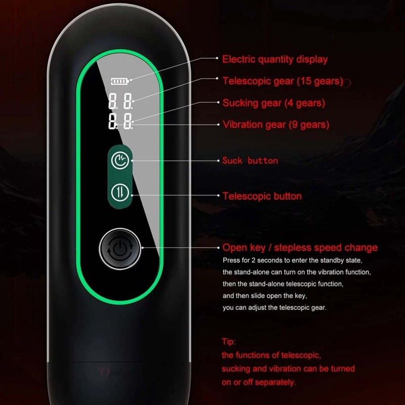 LCD Telescopic Automatic Sucking Simulation Oral Sex Intelligent Heating