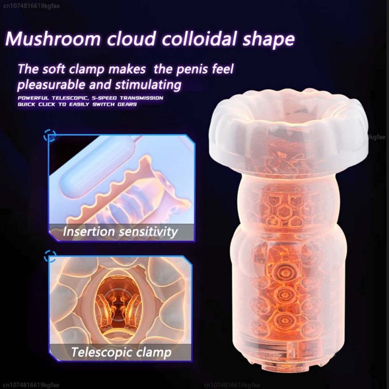 Grenade Male Masturbator Transparent Visual Simulation Vagina