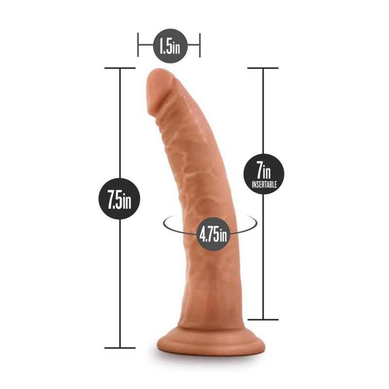 Blush Dr. Skin Glide Realistic Mocha 7.5inch Dildo 4