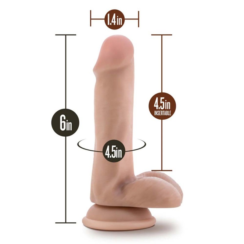 Blush Dr. Skin Silicone Dr. Daniel 6" Dildo With Balls