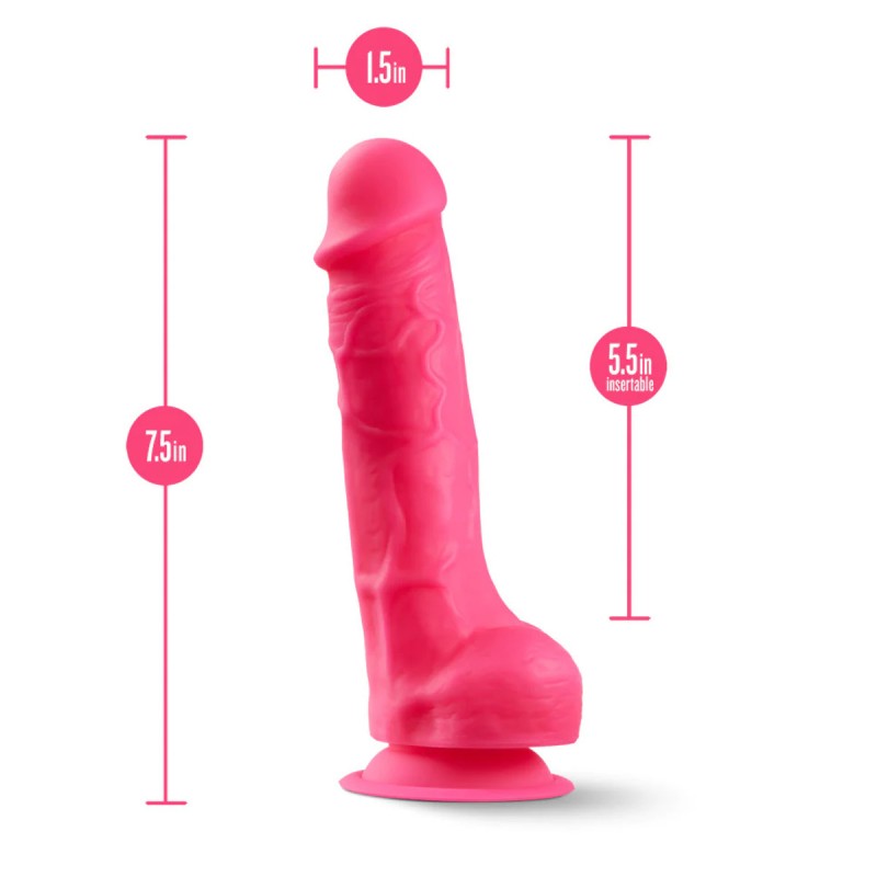 Blush Neo Elite Pink 7.5 Inch Suction Cup Dildo3