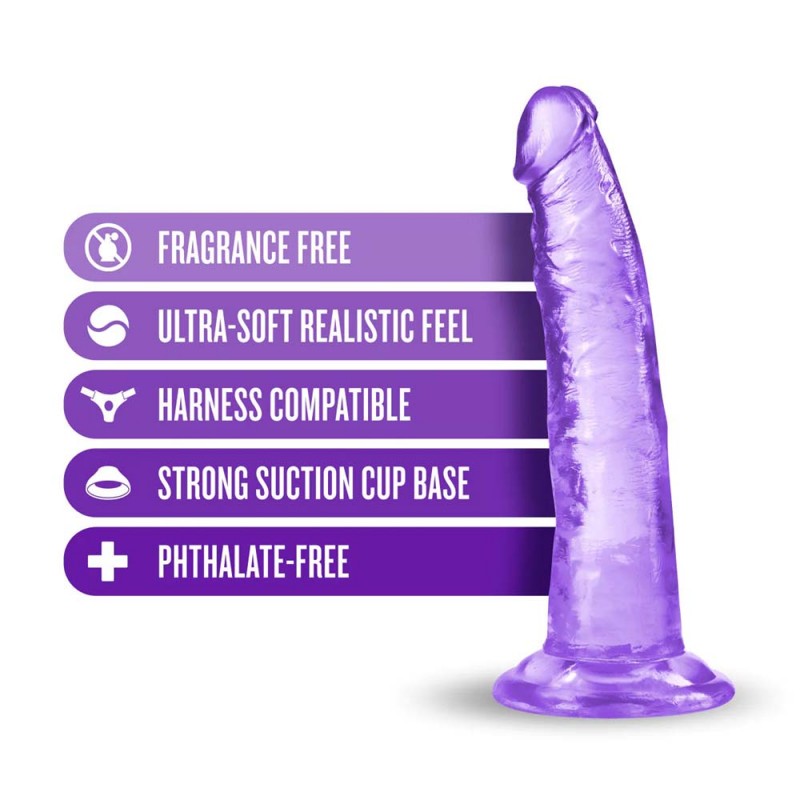 Blush B Yours Plus Realistic G-Spot Purple 7.5-Inch Long Dildo