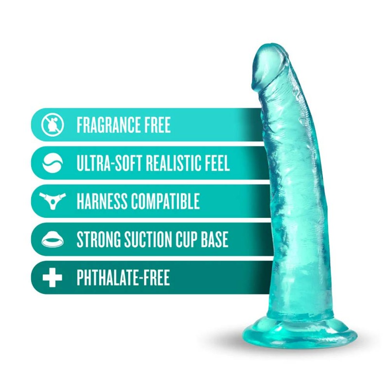 Blush B Yours Plus Realistic 7.5-Inch Clear Dildo With Suction Cup