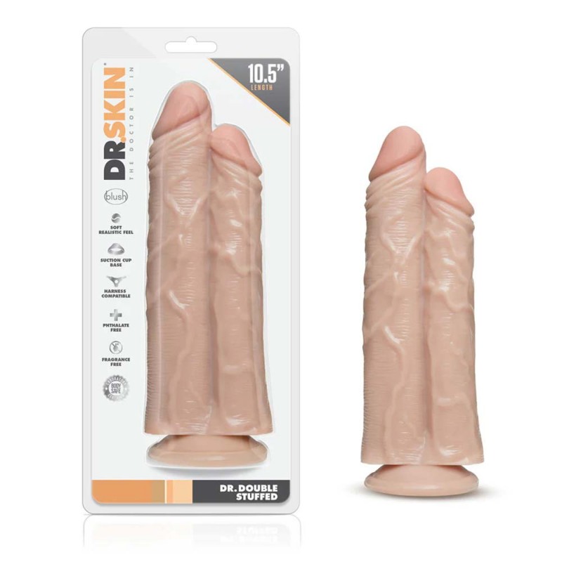 Blush Dr. Skin Double Trouble Realistic 10.5 Inch Long Dildo