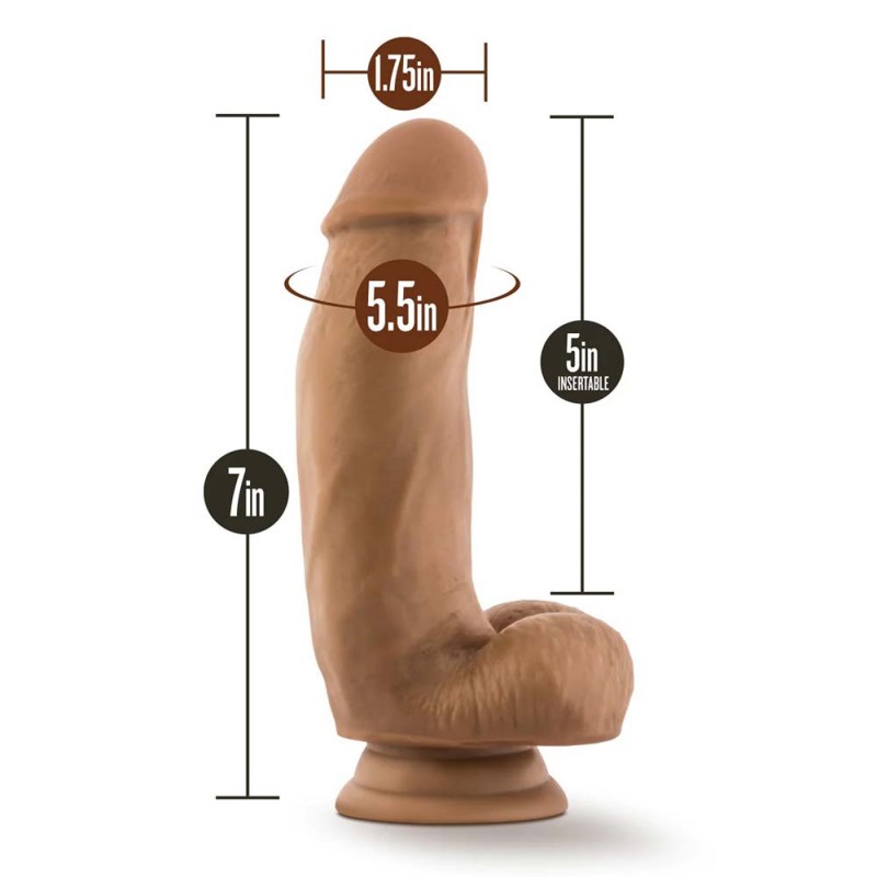 Blush Dr. Skin Silicone Dr. Samuel 7 Inch Long Dildo with Balls & Suction Cup4