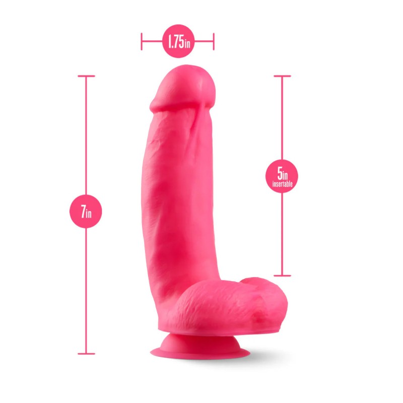 Blush Neo Elite 7in Silicone Dual Density Silicone Cock With Balls